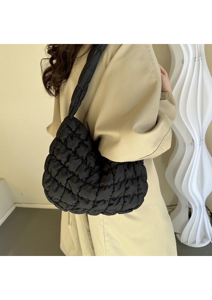 Omuz Çantası Çapraz Çanta Taşınabilir Kaliteli Işçılik Özel Malzemeler Sade Sokak Stili, Yeşil (Yurt Dışından) fiyatları