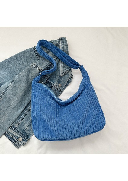 Omuz Çantası Çapraz Çanta Taşınabilir Yüksek Kaliteli Özel Nefes Alabilen Malzeme Kentsel Tarz, Mavi (Yurt Dışından)