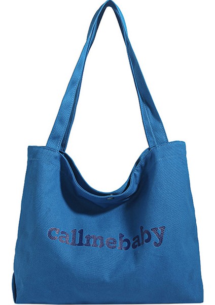 Omuz Çantası Çapraz Çanta Taşınabilir Yüksek Kaliteli Aşınmaya Dayanıklı Kanvas Malzeme Basit Stil, Mavi (Yurt Dışından)