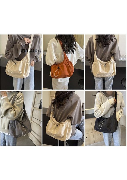 Omuz Çantası Çapraz Çanta Taşınabilir Yüksek Kaliteli Hafif Naylon Kumaş Çok Yönlü Sokak Stili, Turuncu (Yurt Dışından) fiyatları