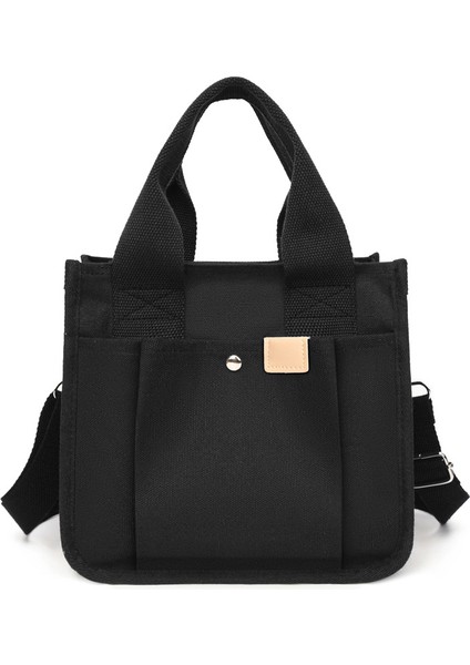 Omuz Çantası Çapraz Çanta Taşınabilir Yüksek Kaliteli Aşınmaya Dayanıklı Kanvas Malzeme Basit Günlük Tarz , Siyah (Yurt Dışından)