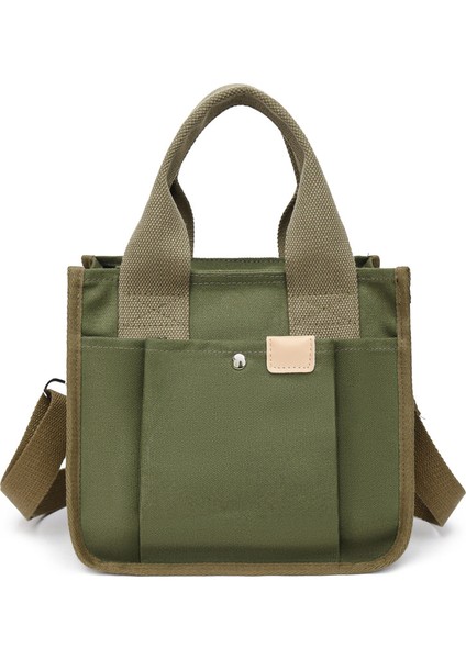 Omuz Çantası Çapraz Çanta Taşınabilir Yüksek Kaliteli Aşınmaya Dayanıklı Kanvas Malzeme Basit Günlük Tarz , Yeşil (Yurt Dışından)
