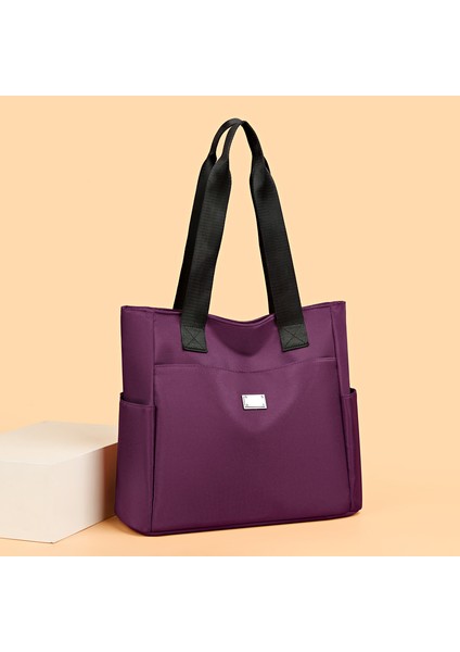 Omuz Çantası Çapraz Çanta Taşınabilir Yüksek Kaliteli Oxford Kumaş Malzemesi Zarif Stil, Koyu Mor (Yurt Dışından)