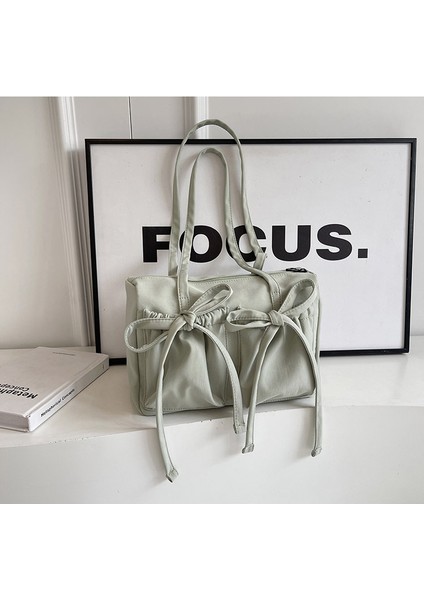 Omuz Çantası Çapraz Çanta Taşınabilir Birinci Sınıf Hafif Naylon Kumaş Basit Çanta Stili, Yeşil (Yurt Dışından)