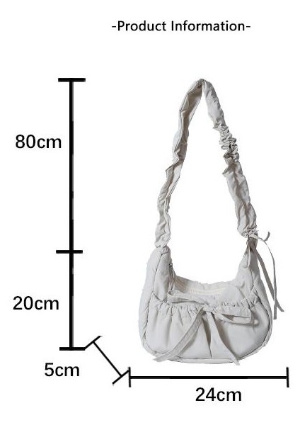 Omuz Çantası Çapraz Çanta Taşınabilir Günlük Stile Uygun Yüksek Kaliteli Aşınmaya Dayanıklı Naylon Malzeme, Beyaz (Yurt Dışından) modelleri