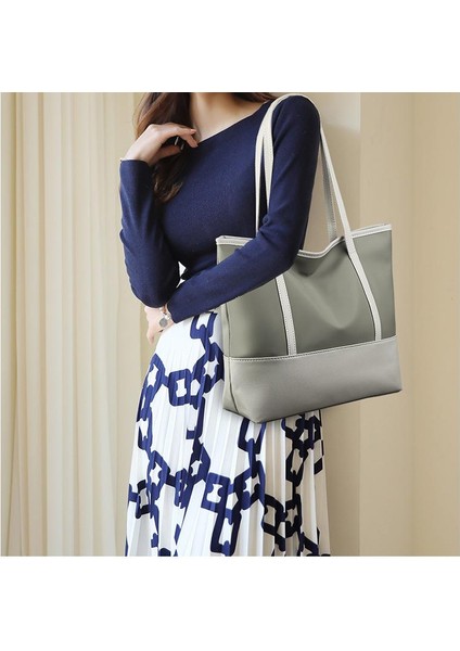 Omuz Çantası Çapraz Çanta Taşınabilir Yüksek Kaliteli Oxford Kumaş Malzemesi Zarif Düz Renk Stili, Gri (Yurt Dışından) fiyatları