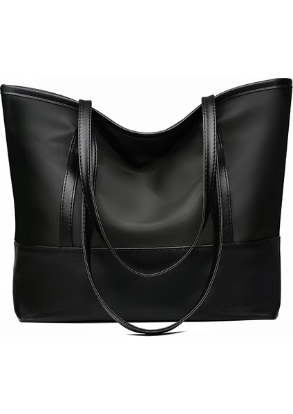 Omuz Çantası Çapraz Çanta Taşınabilir Yüksek Kaliteli Oxford Kumaş Malzemesi Zarif Düz Renk Stili, Siyah (Yurt Dışından)