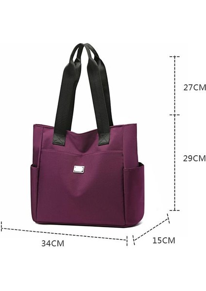 Omuz Çantası Çapraz Çanta Taşınabilir Yüksek Kaliteli Oxford Kumaş Malzemesi Zarif Stil, Siyah (Yurt Dışından) modelleri