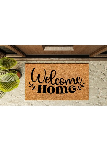 Kapı Önü Paspası Özel Tasarım Koko Model Welcome Home PK-1592