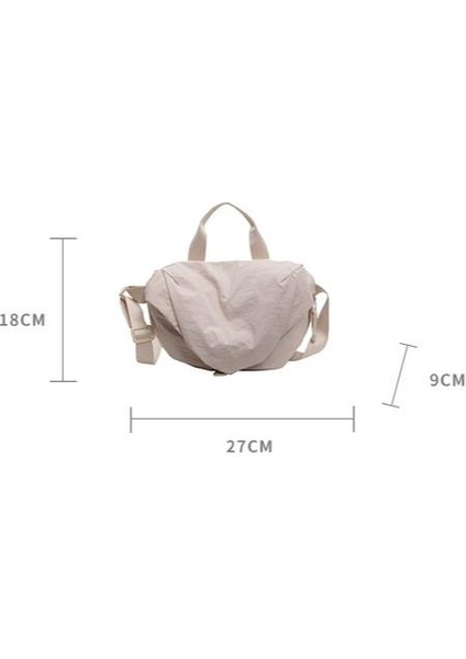 Omuz Çantası Çapraz Çanta Taşınabilir Yüksek Kaliteli Hafif Naylon Kumaş Basit Stil, Beyaz (Yurt Dışından) modelleri