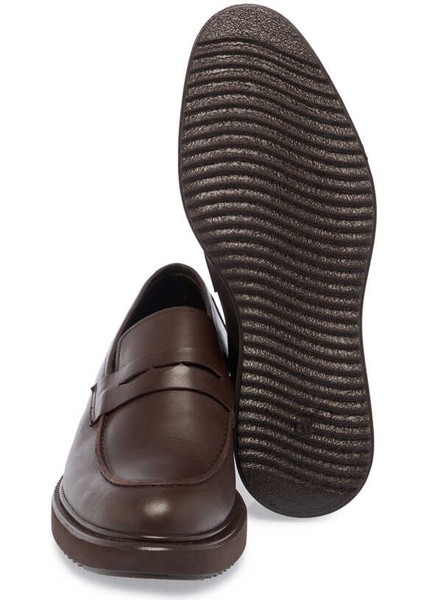Kahve Hakiki Deri Erkek Casual Ayakkabı - E24S1AY56944-B90 fırsatları
