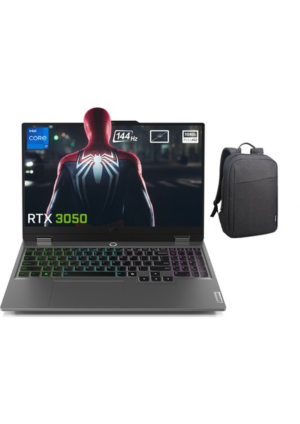 Loq 15IRX9 Intel Core I7 13650HX 32GB 1tb SSD Rtx 3050 6gb (95W) 15.6" 144Hz Fhd Freedos Taşınabilir Bilgisayar 83DV00HSTRN9 + Lenovo B210 15.6" Siyah Çanta