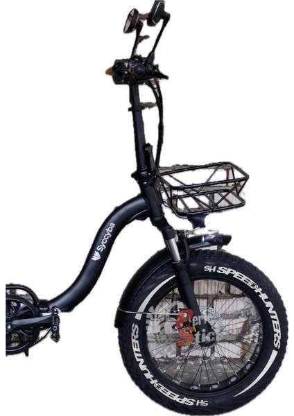 Elektrikli Bisiklet Speedhunters + Şerit Lastik Yazısı 8 Adet Lastik Stiker E-Bike Lastik Stickeri