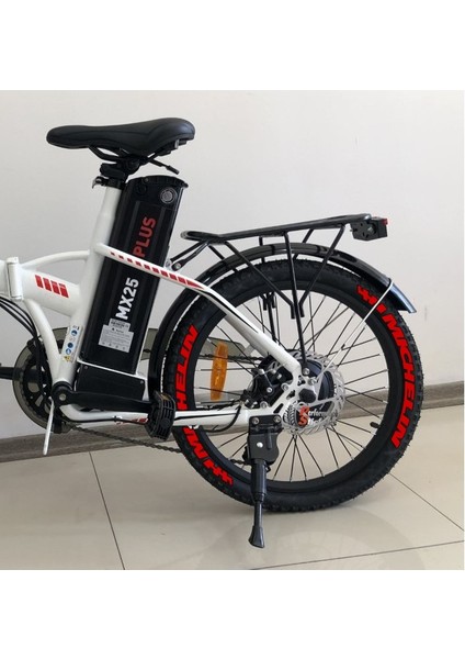 Elektrikli Bisiklet Michelin + Bayrak Lastik Yazısı 8Adet Lastik Sticker Rks E-Bike Lastik Stikeri Kırmızı fiyatları