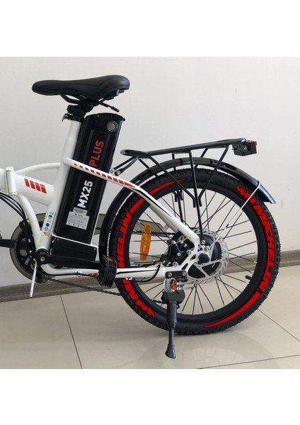 Michelin + Kuyruk Elektrikli Bisiklet Lastik Yazısı 8 Adet Lastik Sticker Rks E-Bike Lastik Stikeri Kırmızı fiyatları