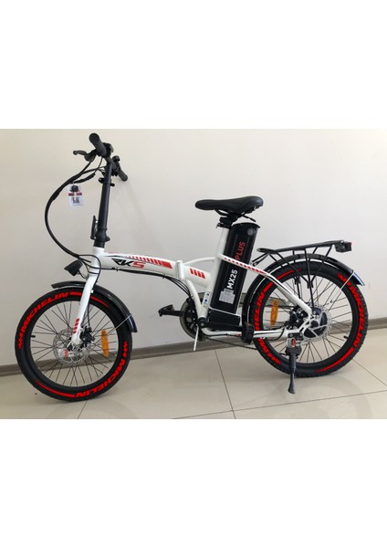 Michelin + Kuyruk Elektrikli Bisiklet Lastik Yazısı 8 Adet Lastik Sticker Rks E-Bike Lastik Stikeri Kırmızı modelleri