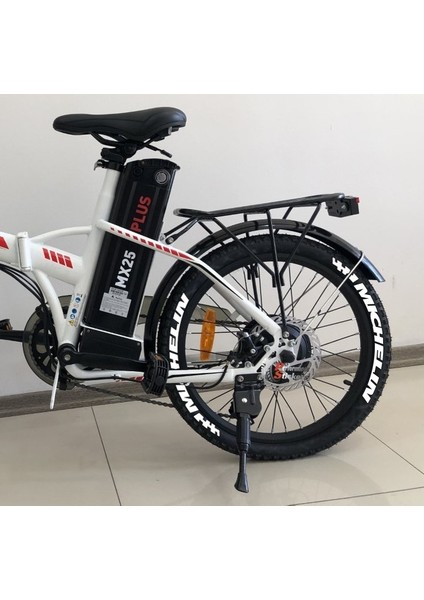 Michelin + Bayrak Elektrikli Bisiklet Lastik Yazısı 8 Adet Rks E-Bike Lastik Sticker Lastik Stikeri