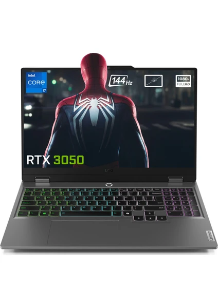 Loq 15IRX9 Intel Core I7 13650HX 16GB 1tb SSD Rtx 3050 6gb (95W) 15.6" 144Hz Fhd Freedos Taşınabilir Bilgisayar 83DV00HSTRN1