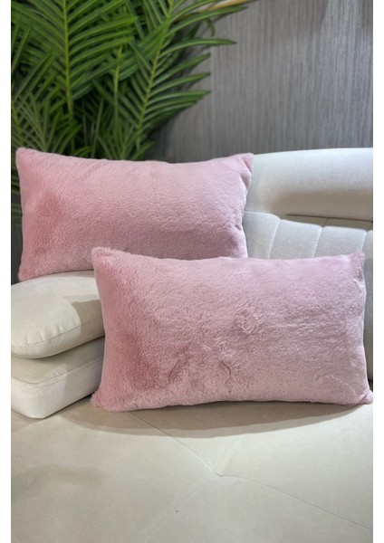 Tavşan Peluş Kırlent Kılıfı - Pudra( 1 Adet ) modelleri
