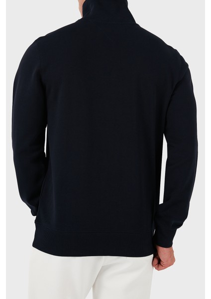 Pamuk Regular Fit Yarım Fermuarlı Dik Yaka Sweat Erkek Sweat MW0MW37238 Dw5