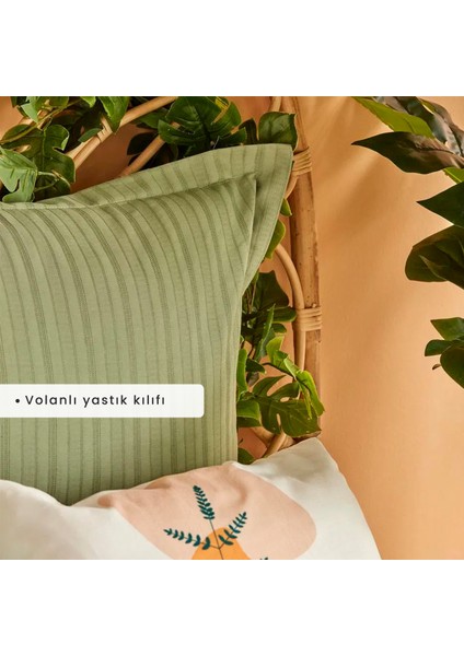 Bella Maison %100 Pamuk Arno King Size Nevresim Haki 240x220 cm