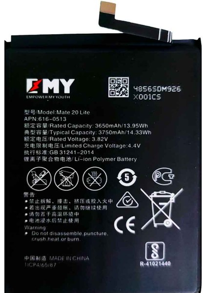 Huawei Mate 20 Lite Uyumlu Emy Batarya