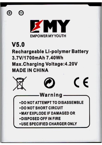 Vestel Venus 5.0 V Uyumlu Emy Batarya