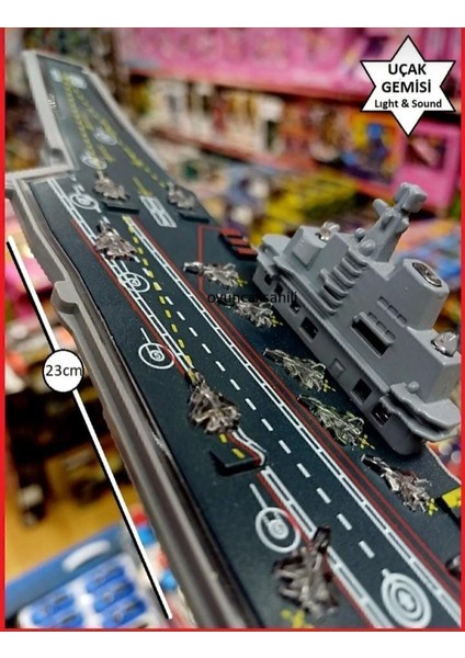 Oyuncak Savaş Gemisi 23 Cm Işıklı-Sesli Saratoga Metal Uçak Sürtmeli Gemi Kruvazör indirimleri