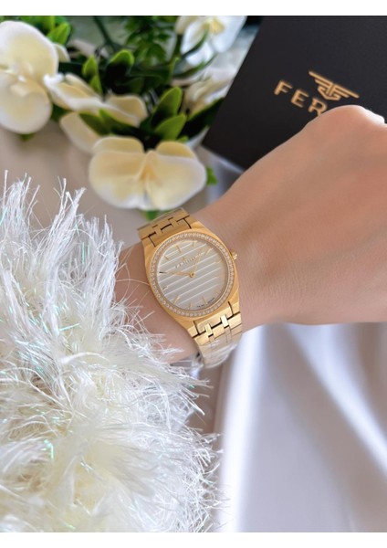 Çelik Kordon Iyon Kaplama Kasa 3 Atm Suya Dayanıklı Kadın Kol Saati+Bileklik EFL43003-B fiyatları