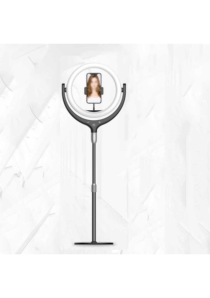 Ring Light Işık Halkası 360 Dönen Başlık 30 cm Işıklı Telefon Tutucu Dekoratif LED Aydınlatma