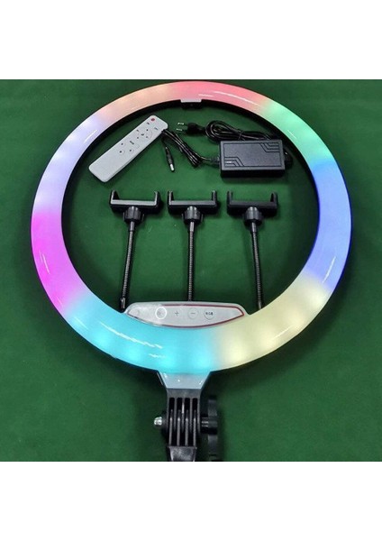 Ring Light Işık Halkası 45CM Rgb Geliştirilmiş High Color Canlı Yayın Reels 3 Lü Yayın Özellikli modelleri