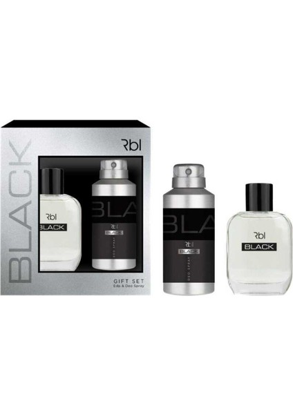 Rebul Black Parfüm Seti 50 ml EDT ve 150 ml Deodorant Lüks Ambalajda Erkekler İçin