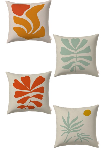 Çiçek 4’lü Kırlent Kılıf Ds2