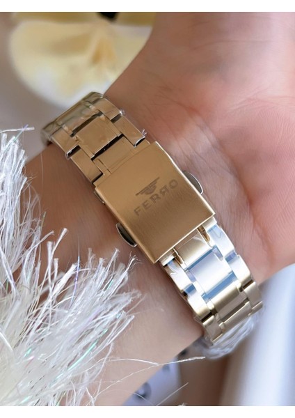 Çelik Kordon Iyon Kaplama Kasa 3 Atm Suya Dayanıklı Kadın Kol Saati+Bileklik EFL40129-BY modelleri