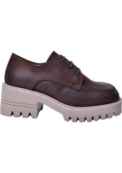 D24KA-3085 Kahve Kadın Deri Ayakkabı