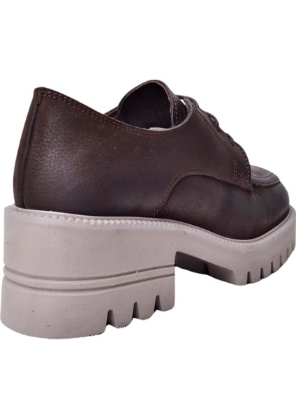 D24KA-3085 Kahve Kadın Deri Ayakkabı fırsatları
