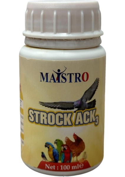 Strock Ack₃ - 100 ml Kanatlılar Için Güçlü Vitamin Desteği, Sağlıklı Bir Yaşam Için.