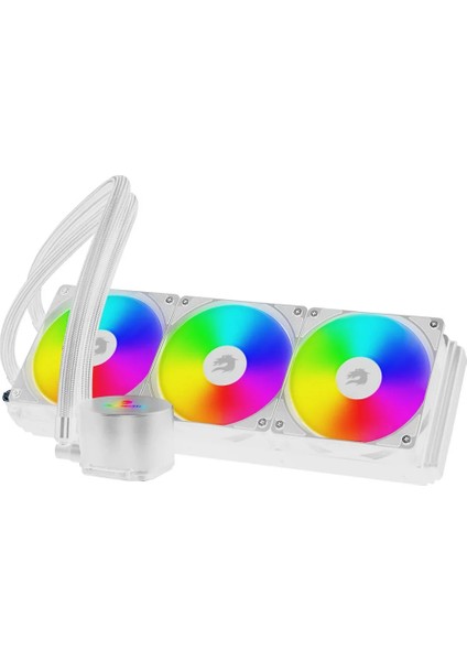 Gamebooster Tıtan 360W Rainbow Fanlı 360MM (Intel/am5) Serisi Uyumlu Sıvı Soğutma Sistemi (Beyaz)