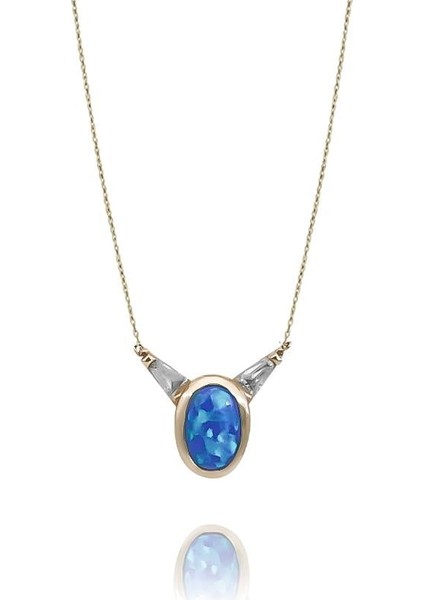 Mavi Opal Kolye