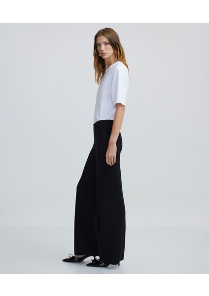 Wide Leg Fit Triko Pantolon