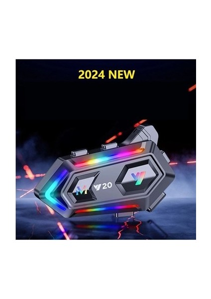 Y20 5.3 Motosiklet Kask Bluetooth Kulaklık Intercom Işıklı