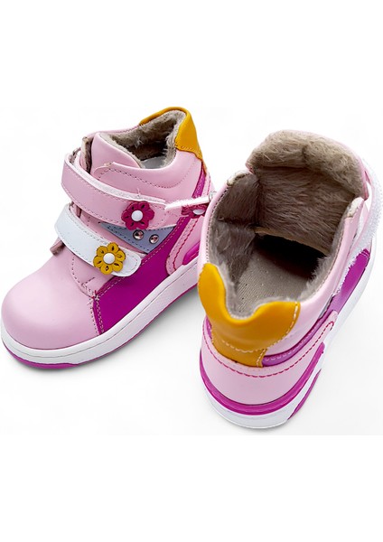 Ortopedik Kürklü Kız Bebek ve Çocuk Botu PMABEPA2306 Pembe Fuşya 21