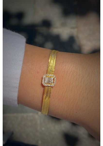 Gümüş Baget Taşlı Trabzon Ince Hasır Bileklik fiyatları