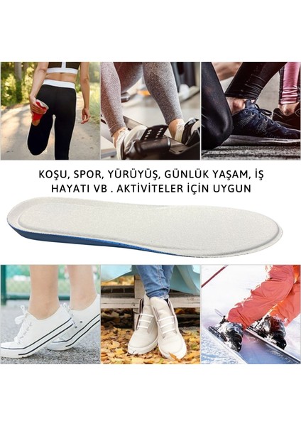 Extra Konfor Ayakkabı Tabanı, Hafızalı Kadın Erkek Bot İç Tabanlık, 1çift