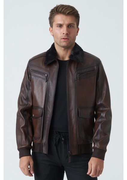 Armagh 5005 Slim Fit Torba Cep Kuzu Derisi Mont Fındık fiyatları