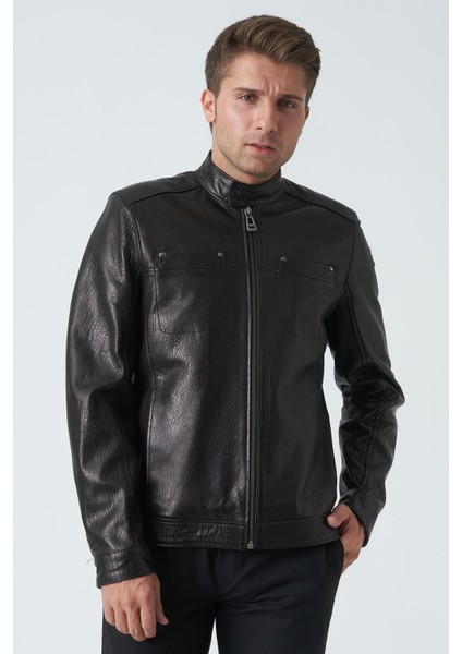Bath 5007 Aleko Slim Fit Kuzu Derisi Mont Siyah fırsatları