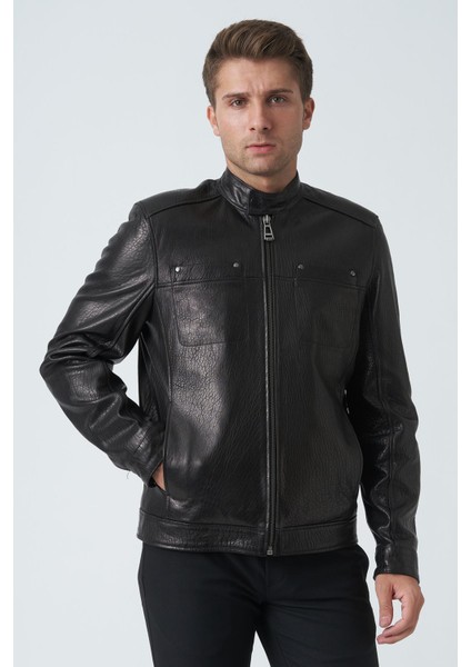 Bath 5007 Aleko Slim Fit Kuzu Derisi Mont Siyah indirimleri