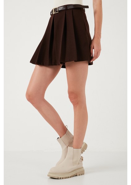 Streç Standart Fit Pileli Kışlık Mini Şort Etek Bayan Şort Etek 611SR00016 indirimleri