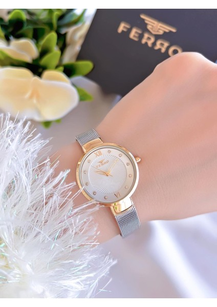 Çelik Kordon Iyon Kaplama Kasa 3 Atm Suya Dayanıklı Kadın Kol Saati+Bileklik BF1618-D fiyatları