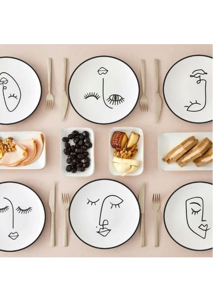 Face Seramik Pasta Tabağı 20 cm Desen3 fırsatları